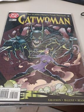 DC Catwoman Comic Book — Purple Suit with Yellow Title